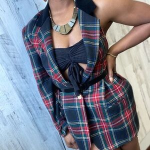 Custom made asymmetrical blazer dress size large